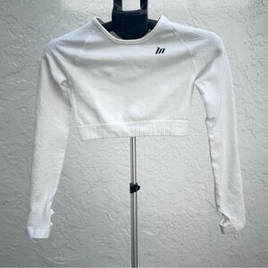 Stylish White Long Sleeve Crop Top